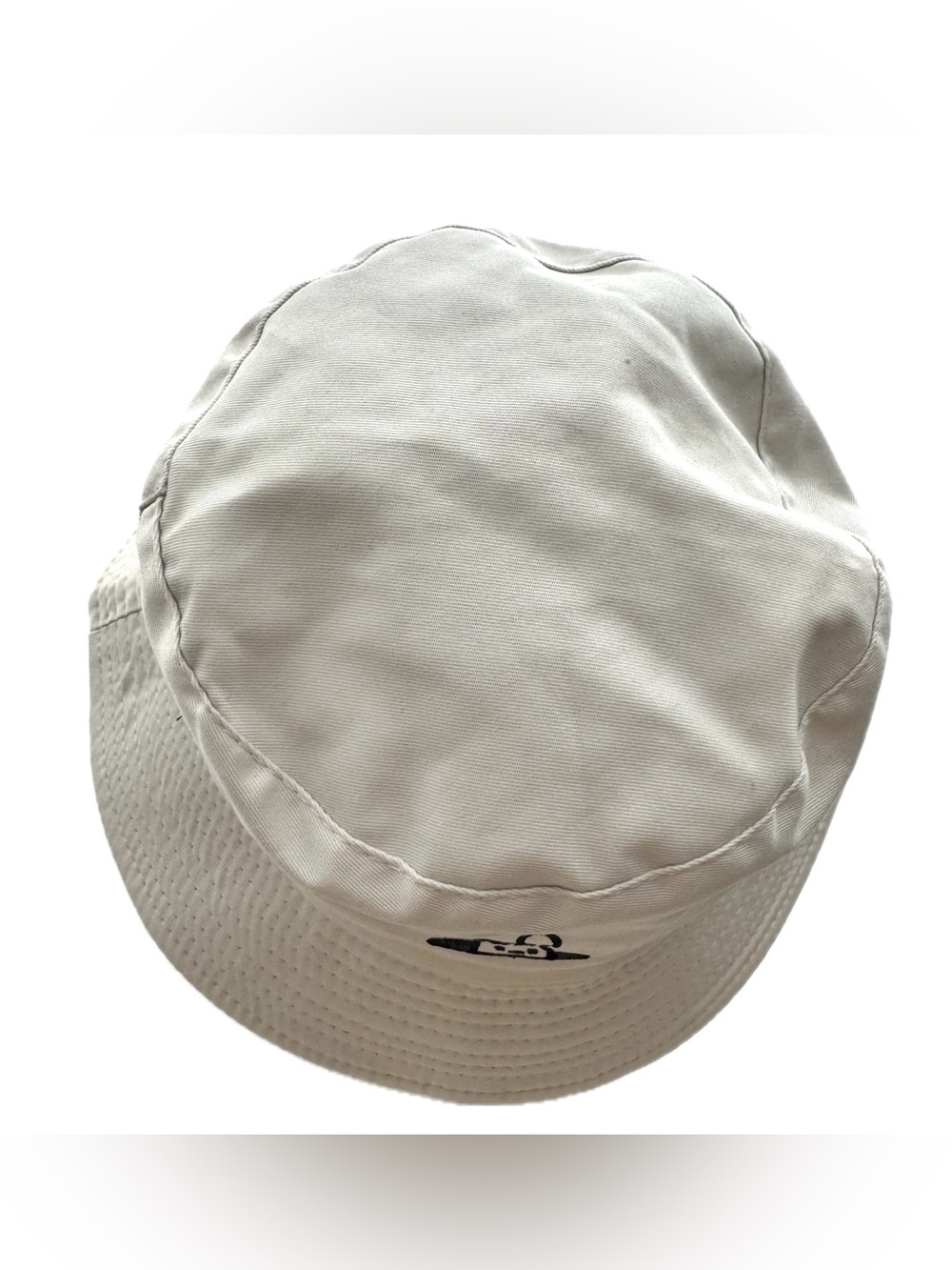 Rabbit Reversible Bucket Hat Black Cream Bunny Logo Unisex Cotton Hat - Picture 3 of 6